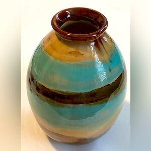 Handmade Multicolor Pottery Vase Jar with Beautiful Glaze